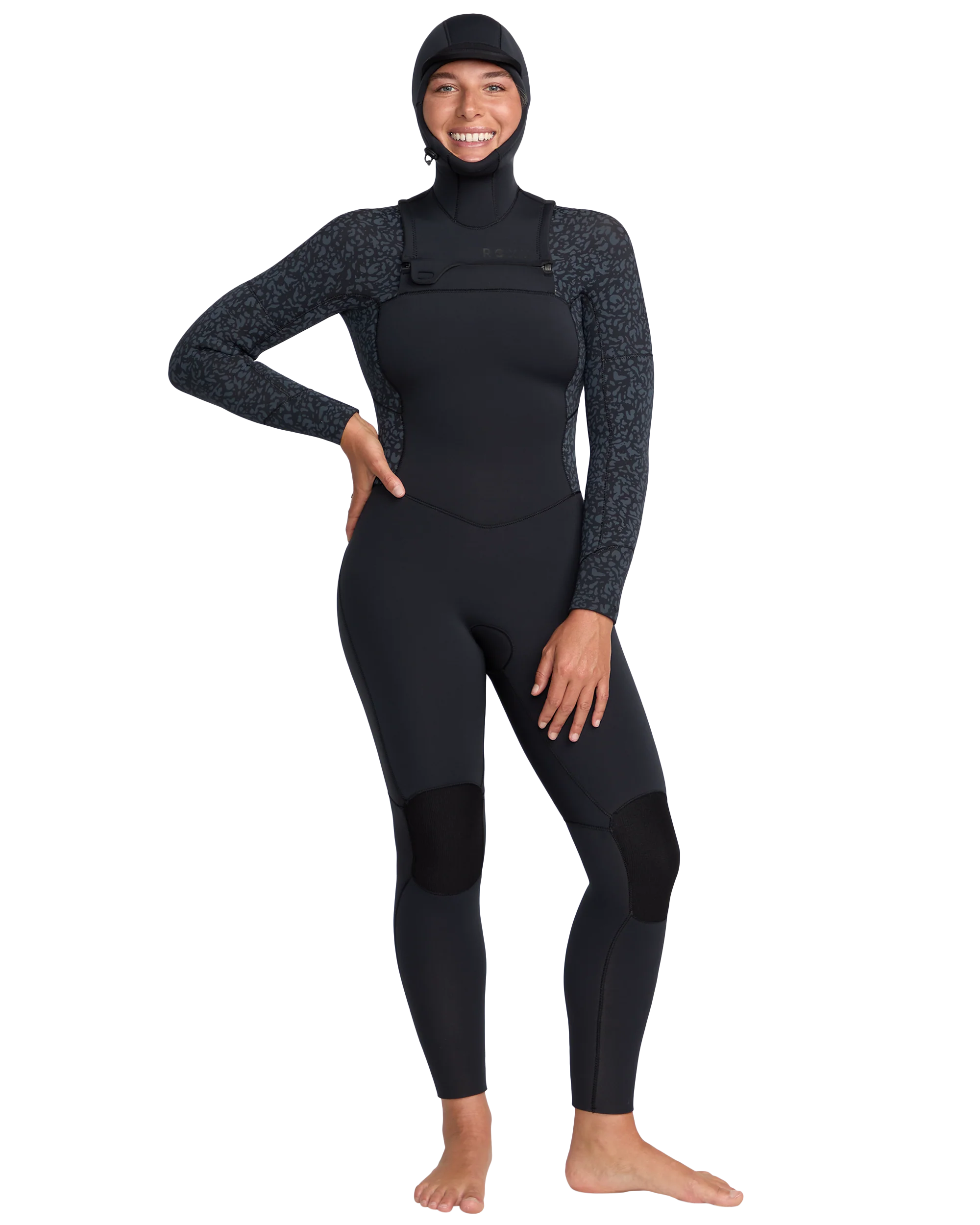 5/4mm Swell Natural Hooded Front Zip Wetsuit