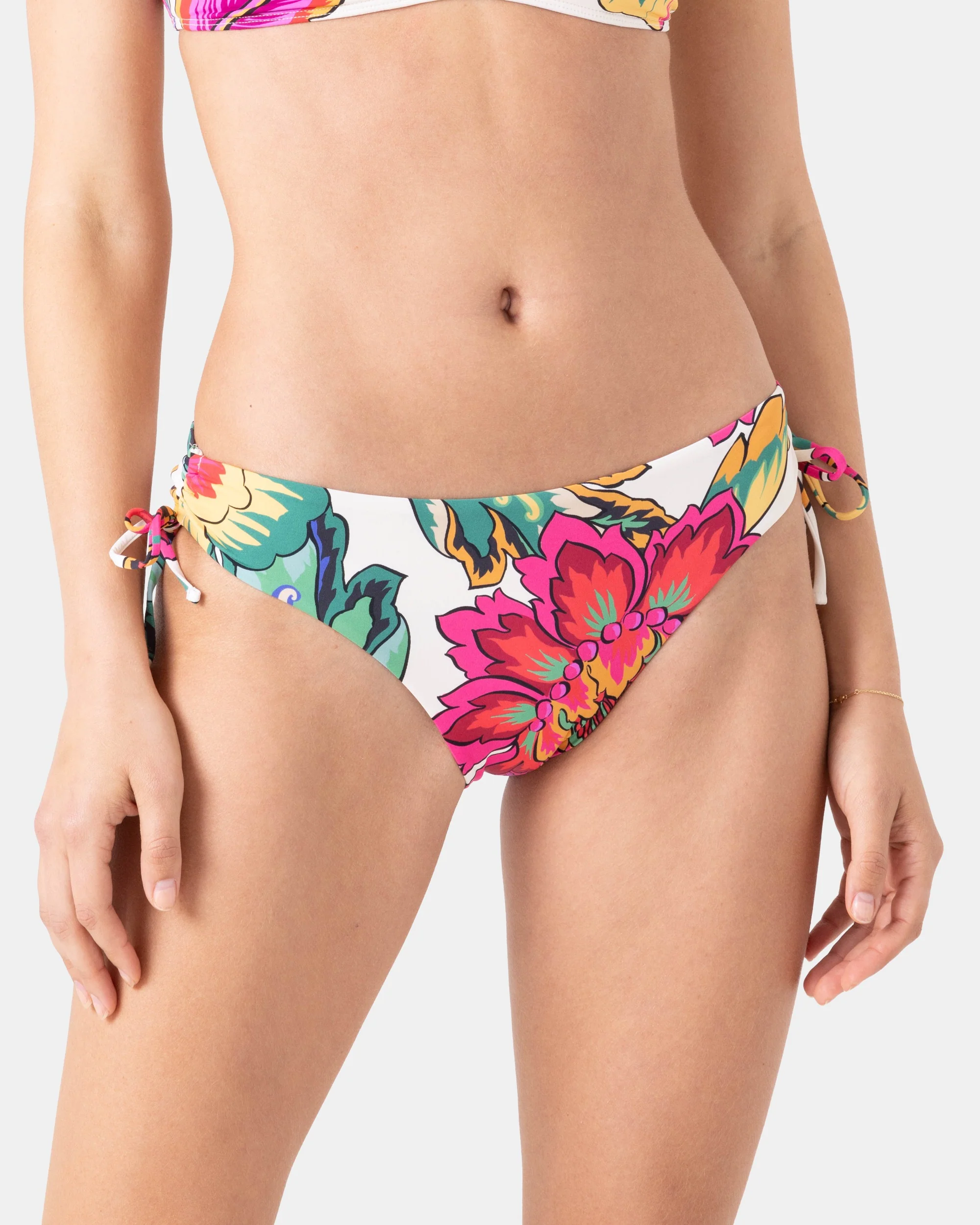 Beach Blossom Lace Side Full Bikini Bottom