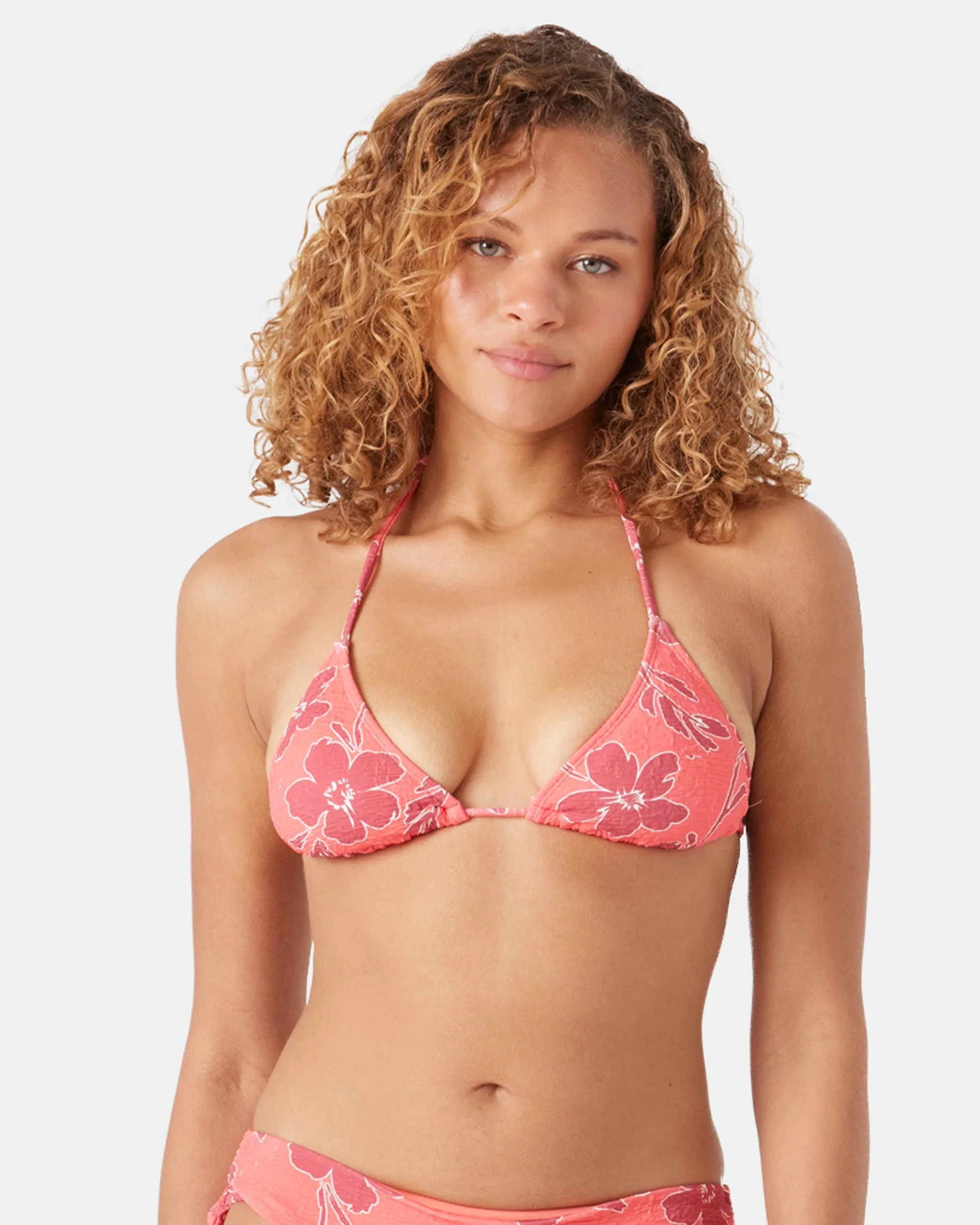 Garden Twirl Tiki Triangle Bikini Top
