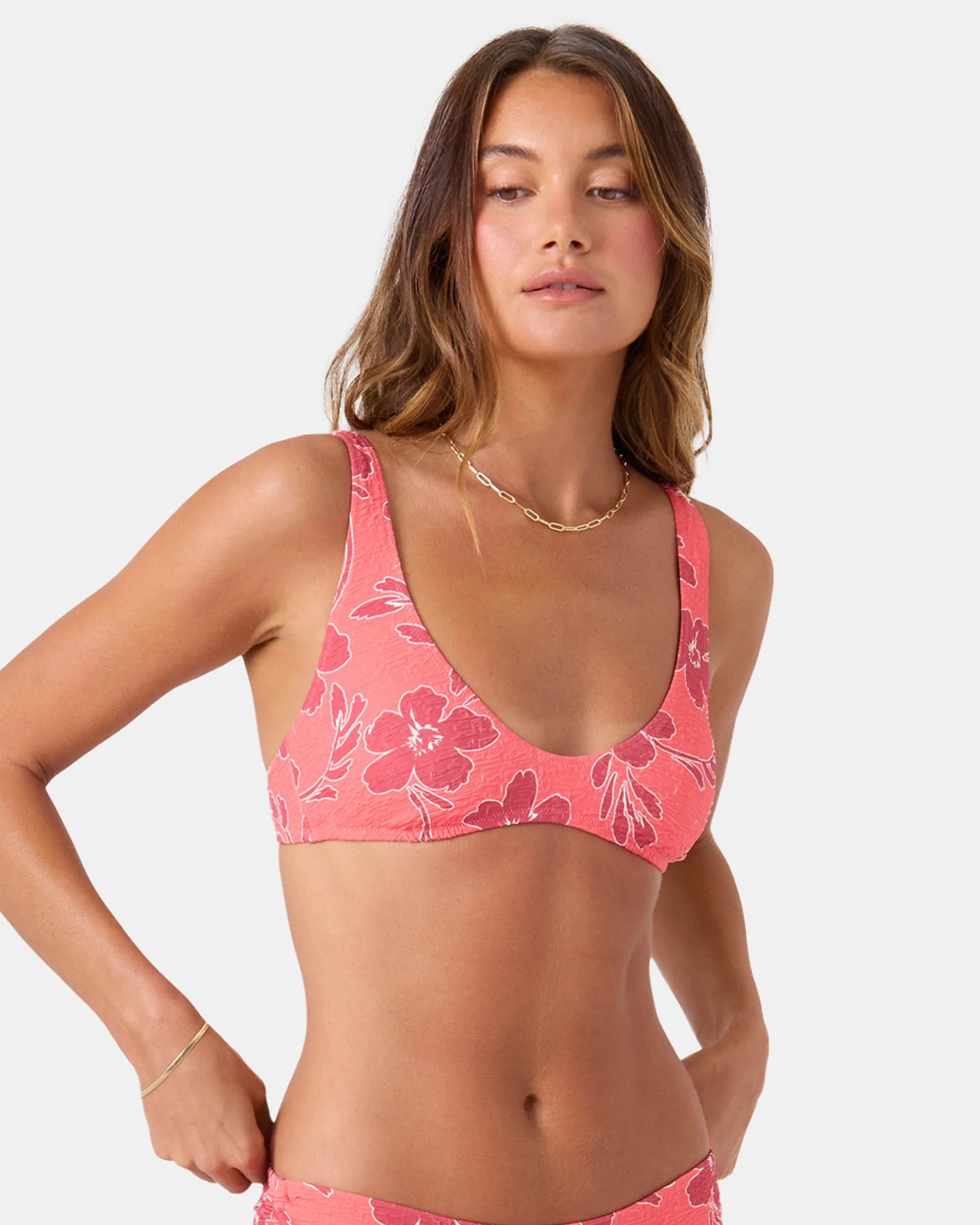 Garden Twirl Scoop Bralette Bikini Top