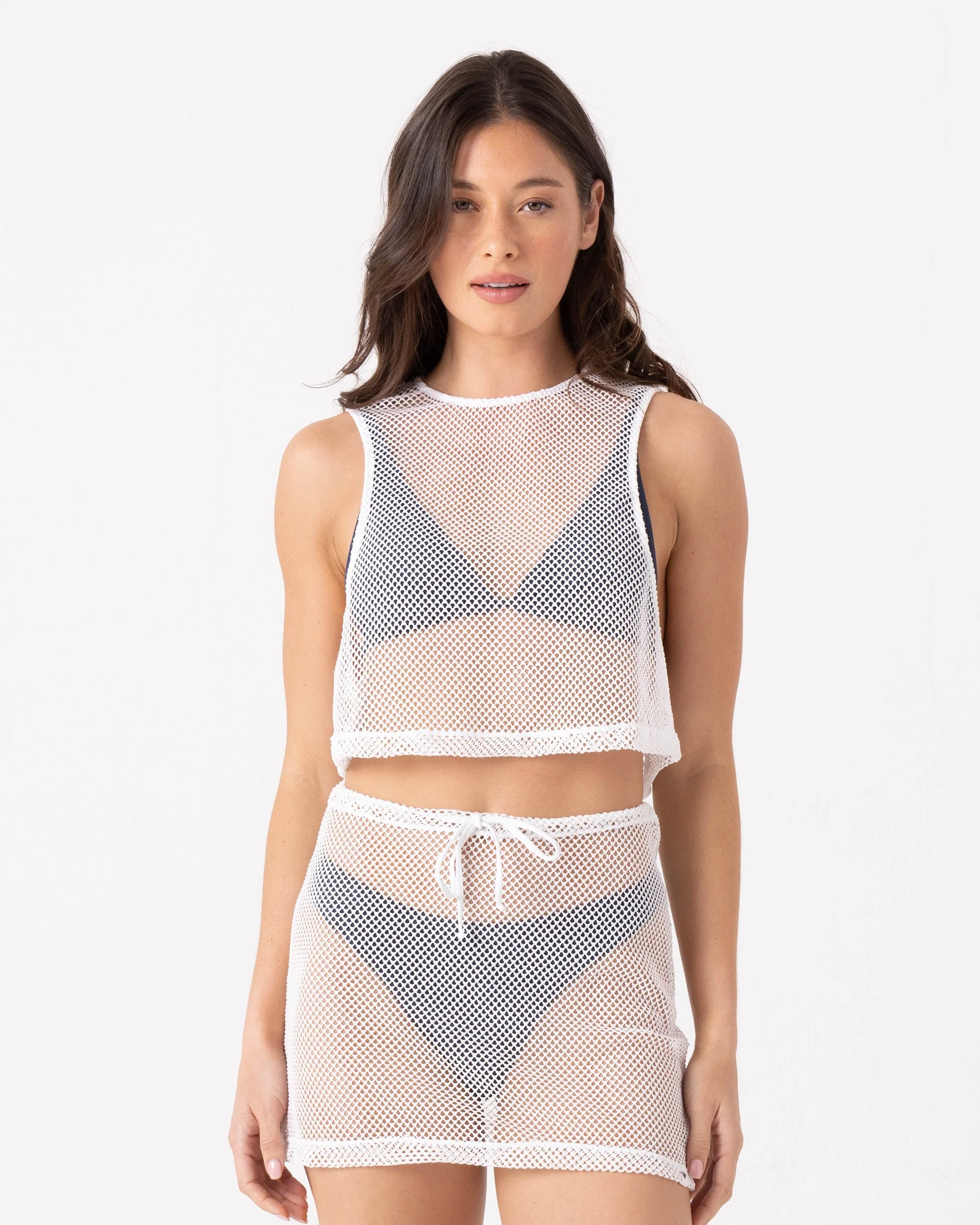 Don't Mesh With Me Crop Top Cover Up