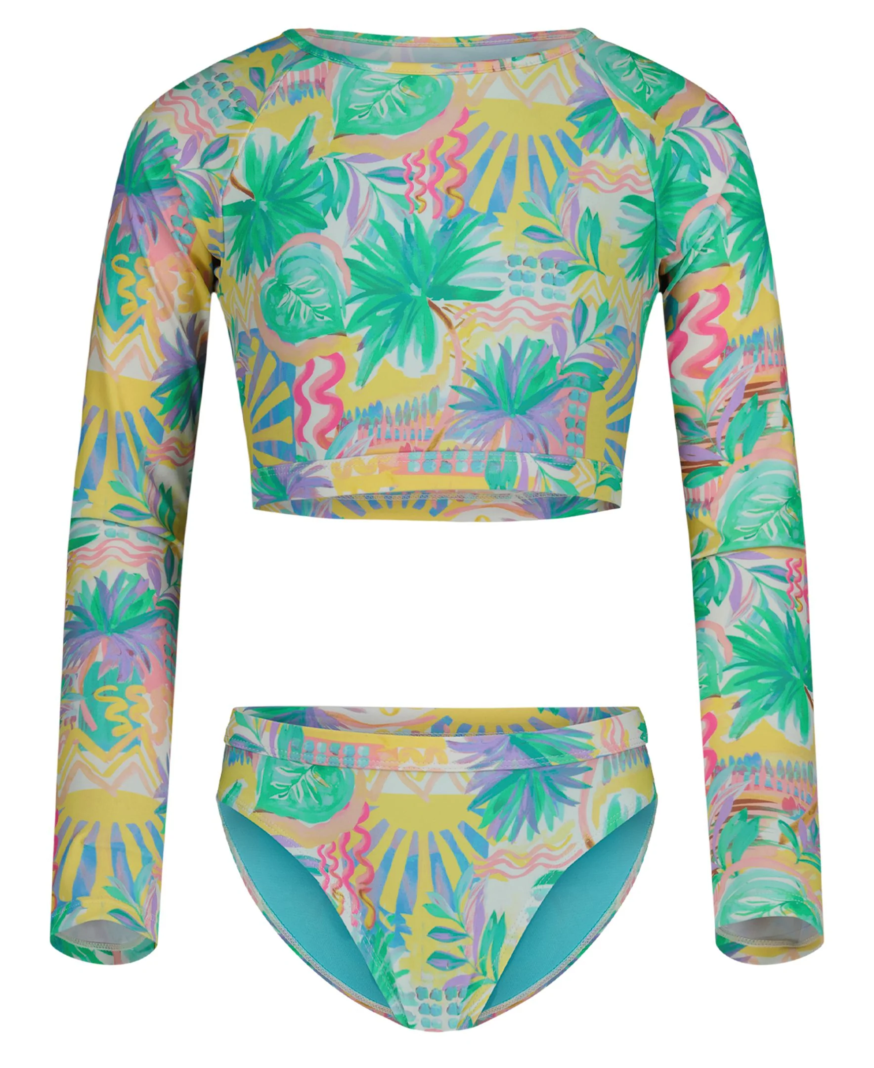 Girls' Palm Sun Crop Rashguard Swim Set